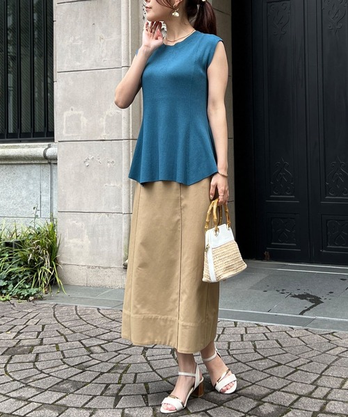 Chez toi（シェトワ）の「ペプラムフレンチスリーブプルオーバー（ニット/セーター・レディース・イエロー/アイボリー/グリーン/ブラック・FREE）」の18枚目の写真