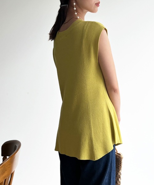 Chez toi（シェトワ）の「ペプラムフレンチスリーブプルオーバー（ニット/セーター・レディース・イエロー/アイボリー/グリーン/ブラック・FREE）」の20枚目の写真