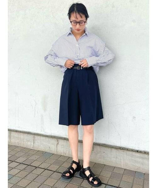 Te chichi TERRASSE(テチチテラス)の「麻調ハーフパンツ(セットアップ可)(その他パンツ・レディース・グリーン/ネイビー/ベージュ・フリ-)」の18枚目の写真