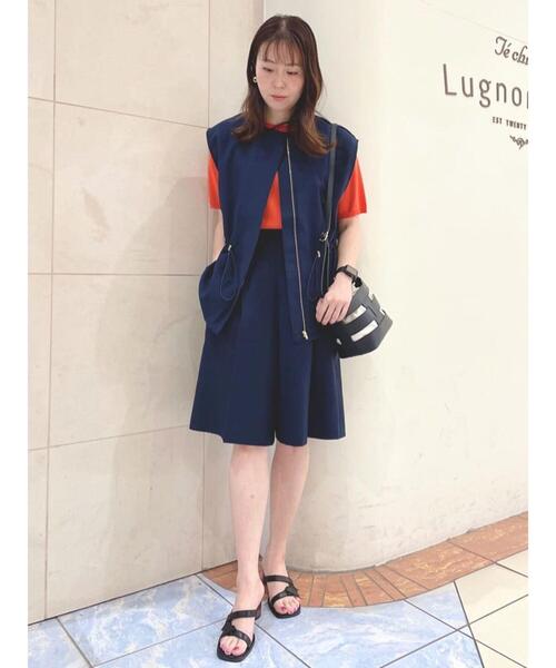 Te chichi TERRASSE(テチチテラス)の「麻調ハーフパンツ(セットアップ可)(その他パンツ・レディース・グリーン/ネイビー/ベージュ・フリ-)」の17枚目の写真