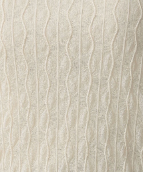 LOWRYS FARM（ローリーズファーム）の「ヘンケイシアークルーロングスリーブ　905188（Tシャツ/カットソー・レディース・ブラック/オフホワイト/イエロー/パープル・FREE）」の6枚目の写真