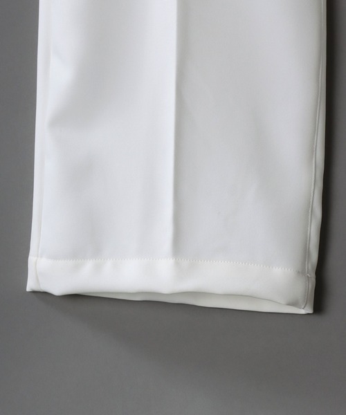 SITRY（シトリー）の「loose tapered tuck wide Pants/ルーズ テーパード タック ワイドパンツ（スラックス・メンズ・ブラック/オフホワイト・M/L）」の3枚目の写真