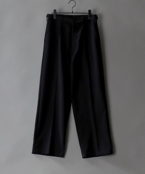 SITRY（シトリー）の「loose tapered tuck wide Pants/ルーズ テーパード タック ワイドパンツ（スラックス・メンズ・ブラック/オフホワイト・M/L）」の12枚目の写真