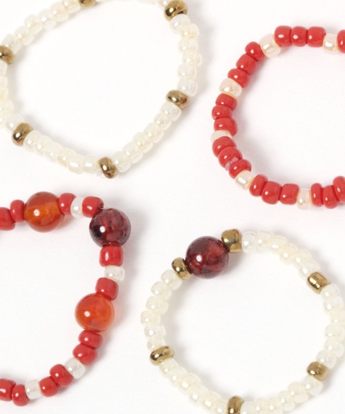 niko and...（ニコアンド）の「ビーズ4セットリング（リング・レディース・その他/グリーン/レッド・0）」の6枚目の写真