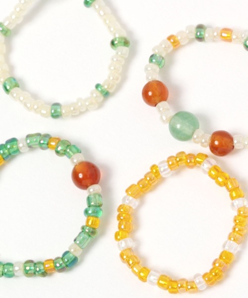 niko and...（ニコアンド）の「ビーズ4セットリング（リング・レディース・その他/グリーン/レッド・0）」の4枚目の写真