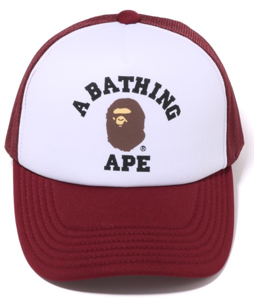 A BATHING APE（アベイシングエイプ）の「COLLEGE MESH CAP M（キャップ・メンズ・ブラック/ネイビー/レッド/ブルー/グリーン・FREE）」の11枚目の写真