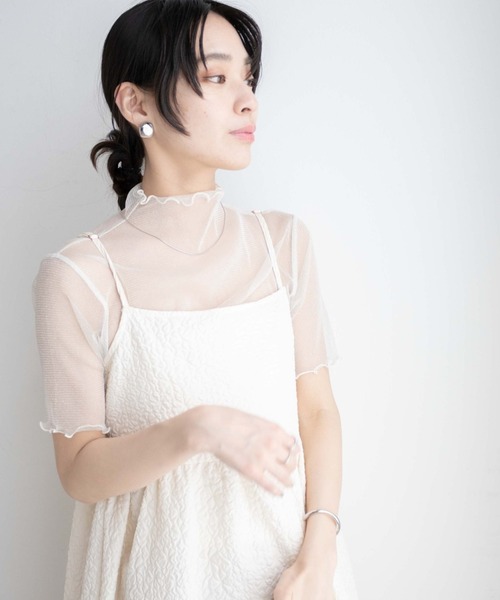 WEGO（ウィゴー）の「WEGO/ラメシアートップス（Tシャツ/カットソー・レディース・ブラック/アイボリー/ブルー・FREE）」の2枚目の写真