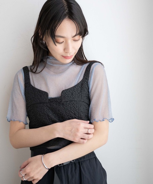 WEGO（ウィゴー）の「WEGO/ラメシアートップス（Tシャツ/カットソー・レディース・ブラック/アイボリー/ブルー・FREE）」の20枚目の写真