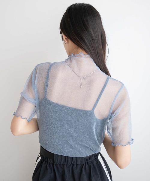 WEGO（ウィゴー）の「WEGO/ラメシアートップス（Tシャツ/カットソー・レディース・ブラック/アイボリー/ブルー・FREE）」の19枚目の写真