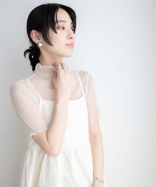 WEGO（ウィゴー）の「WEGO/ラメシアートップス（Tシャツ/カットソー・レディース・ブラック/アイボリー/ブルー・FREE）」の10枚目の写真