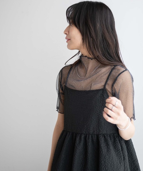 WEGO（ウィゴー）の「WEGO/ラメシアートップス（Tシャツ/カットソー・レディース・ブラック/アイボリー/ブルー・FREE）」の15枚目の写真