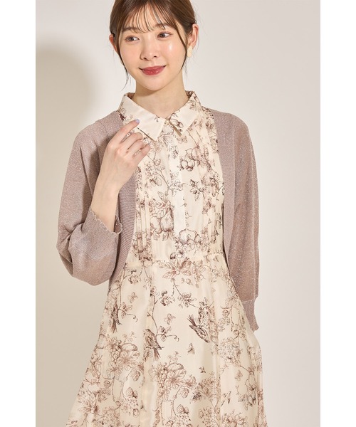 tocco closet（トッコ　クローゼット）の「袖口スカラップラメ入りボレロライクパーカー（パーカー・レディース・ホワイト/ブラック/ピンク・M）」の16枚目の写真
