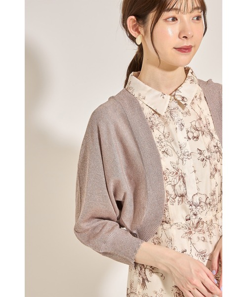 tocco closet（トッコ　クローゼット）の「袖口スカラップラメ入りボレロライクパーカー（パーカー・レディース・ホワイト/ブラック/ピンク・M）」の17枚目の写真