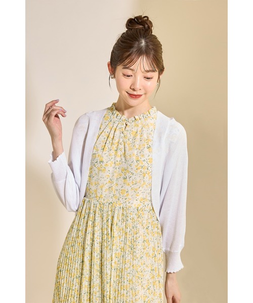 tocco closet（トッコ　クローゼット）の「袖口スカラップラメ入りボレロライクパーカー（パーカー・レディース・ホワイト/ブラック/ピンク・M）」の20枚目の写真
