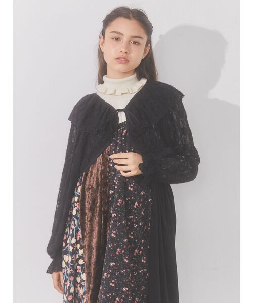 merry jenny（メリージェニー）の「レースフリルボレロ（カーディガン/ボレロ・レディース・オフホワイト/ブラック・FREE）」の10枚目の写真