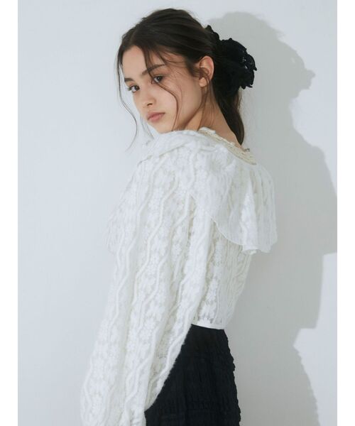merry jenny（メリージェニー）の「レースフリルボレロ（カーディガン/ボレロ・レディース・オフホワイト/ブラック・FREE）」の18枚目の写真