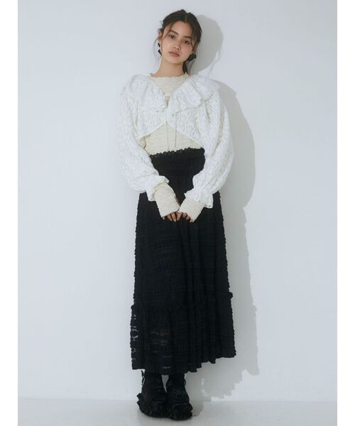 merry jenny（メリージェニー）の「レースフリルボレロ（カーディガン/ボレロ・レディース・オフホワイト/ブラック・FREE）」の19枚目の写真