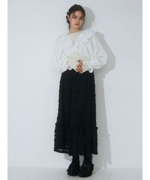 merry jenny（メリージェニー）の「レースフリルボレロ（カーディガン/ボレロ・レディース・オフホワイト/ブラック・FREE）」の20枚目の写真