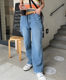 【 カット / ノーマル 2パターン展開 】ワイドバギーデニムパンツ