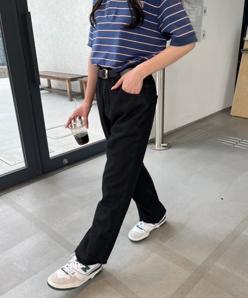 nemne store（ネンネストア）の「【 カット / ノーマル 2パターン展開 】ワイドバギーデニムパンツ（デニムパンツ・レディース・ブルー/ブラック/ブルー系その他/ブラック系その他・SMALL/MEDIUM）」の21枚目の写真
