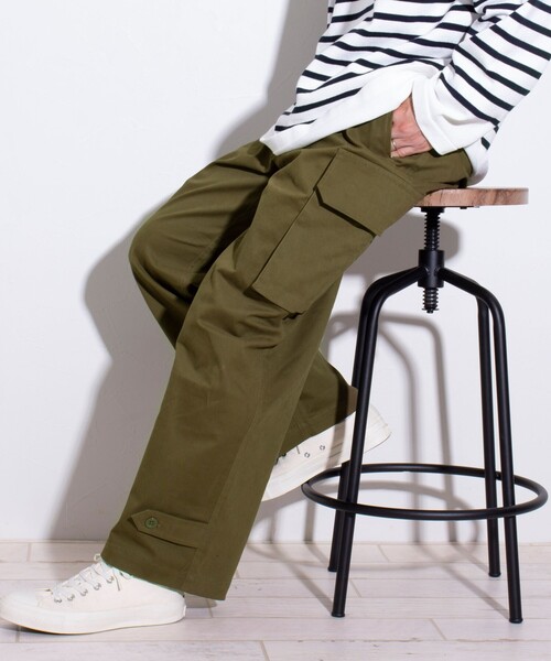 GLOSTER（グロスター）の「【GLOSTER/グロスター】M47 カーゴパンツ ミリタリー セミワイド（カーゴパンツ・メンズ・ブラック/オリーブ/ダークベージュ・S/M/L）」の3枚目の写真