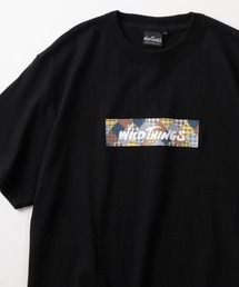 【WILD THINGS/ワイルドシングス】ブランドロゴ ボックスロゴ プリントTシャツ/ 半袖Tシャツ/BOX LOGO T-SHIRT/ビッグシルエット