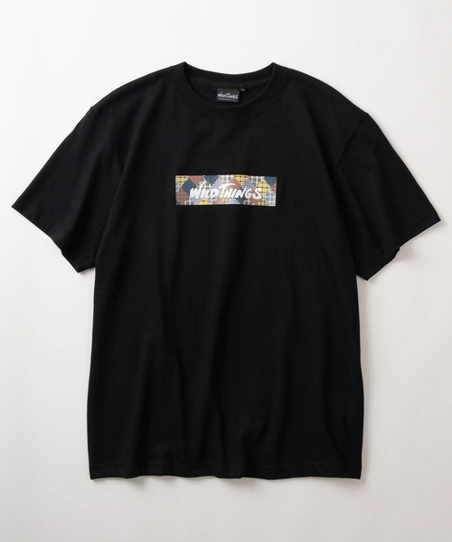 WILD THINGS(ワイルドシングス)の「【WILD THINGS/ワイルドシングス】ブランドロゴ ボックスロゴ プリントTシャツ/ 半袖Tシャツ/BOX LOGO T-SHIRT/ビッグシルエット(Tシャツ/カットソー・メンズ・グリーン/ホワイト/ベージュ/ブラック・M/L)」の10枚目の写真