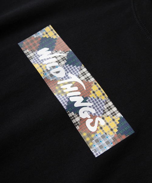 WILD THINGS(ワイルドシングス)の「【WILD THINGS/ワイルドシングス】ブランドロゴ ボックスロゴ プリントTシャツ/ 半袖Tシャツ/BOX LOGO T-SHIRT/ビッグシルエット(Tシャツ/カットソー・メンズ・グリーン/ホワイト/ベージュ/ブラック・M/L)」の8枚目の写真