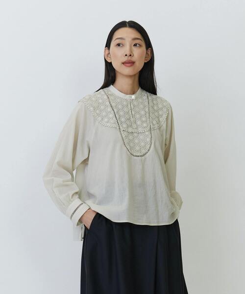 今期　LOISIR コットンケミカルレースブラウス LOISIR（ロワズィール）の「ケミカルレースブラウス（シャツ