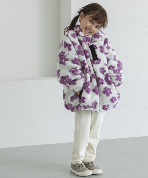 pairmanon（ペアマノン）の「【ママとおそろい】ボリューム袖 ボア 長袖 ブルゾン ジャケット アウター（ブルゾン・キッズ・スモークピンク/グレイッシュベージュ/グリーン系その他2/ブルー系その他3/ベージュ系その他/モカ/アイボリー/ブラック系その他2/ライトピンク/ブラウン系その他/ミント/ブラウン/ホワイト系その他/その他・150/130/110/90/100/140/120）」の20枚目の写真