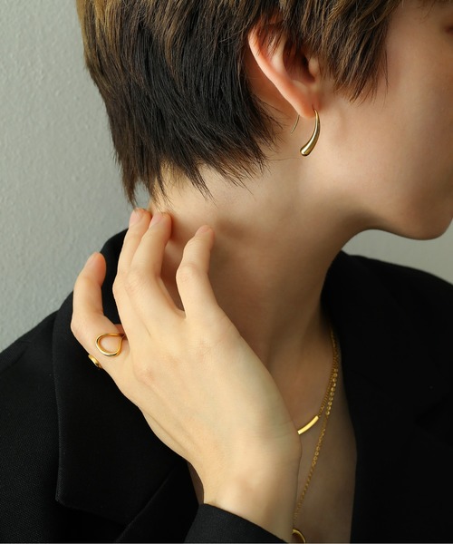ORLEAN（オルレアン）の「金属アレルギー対応 ドリッピングフックピアス 両耳用 サージカルステンレス（ピアス（両耳用）・レディース・ゴールド/シルバー・フリー）」の13枚目の写真