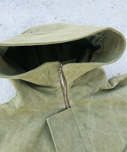 ALL RUNS（オールランズ）の「▲SHORT LENGTH HIGA-NECK JACKET/ショート丈ハイネックジャケット　Y2K（ミリタリージャケット・メンズ・カーキ・FREE）」の3枚目の写真