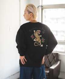 【ATELANE】T/C裏毛トラ刺繍スウェット/メンズ