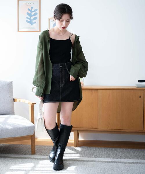 WEGO（ウィゴー）の「WEGO/ダブルストラップカップインキャミソール（キャミソール・レディース・グリーン系その他/ブラック/ホワイト・SMALL/MEDIUM）」の5枚目の写真