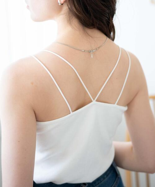 WEGO（ウィゴー）の「WEGO/ダブルストラップカップインキャミソール（キャミソール・レディース・グリーン系その他/ブラック/ホワイト・SMALL/MEDIUM）」の8枚目の写真