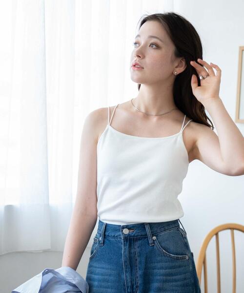 WEGO（ウィゴー）の「WEGO/ダブルストラップカップインキャミソール（キャミソール・レディース・グリーン系その他/ブラック/ホワイト・SMALL/MEDIUM）」の10枚目の写真