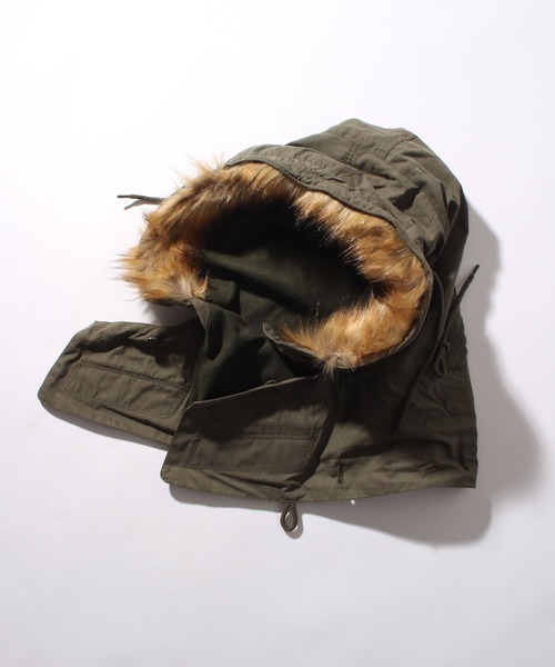 HOUSTON（ヒューストン）の「【HOUSTON/ヒューストン】3WAY M-65 PARKA/モッズコート（モッズコート・メンズ・ブラック/オリーブドラブ・M/XS/XXS/S/L）」の20枚目の写真