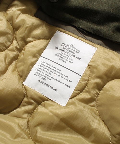 HOUSTON（ヒューストン）の「【HOUSTON/ヒューストン】3WAY M-65 PARKA/モッズコート（モッズコート・メンズ・ブラック/オリーブドラブ・M/XS/XXS/S/L）」の14枚目の写真