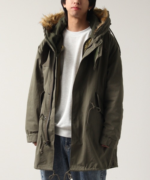 HOUSTON・Ｍ-65　3WAY JACKET/モッズコート セール】【HOUSTON/ヒューストン】3WAY M-65 PARKA/モッズコート