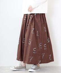 EMAGO 総柄刺繍ｽｶｰﾄ