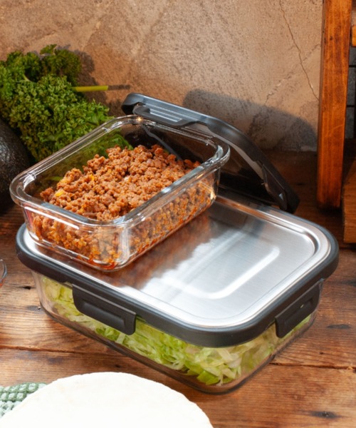 DULTON（ダルトン）の「FOOD CONTAINER WITH STAINLESS LID S/ フード コンテナ ウィズ ステンレス