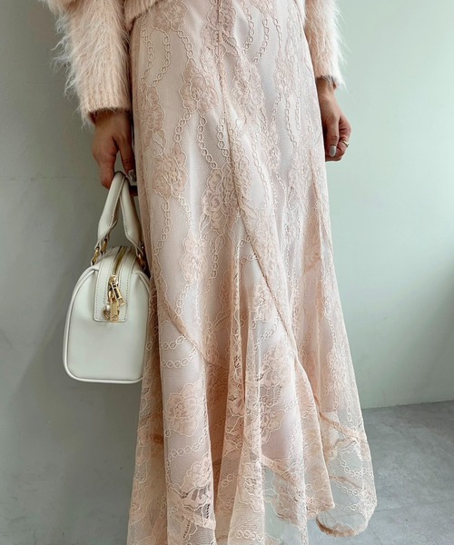 one after another NICE CLAUP（ワンアフターアナザーナイスクラップ）の「バックリボンエスカルゴスカート（スカート・レディース・アイボリー/ベージュ/グレー系その他/ピンク・MEDIUM/SMALL）」の10枚目の写真