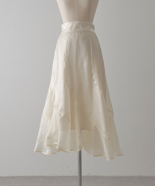 one after another NICE CLAUP（ワンアフターアナザーナイスクラップ）の「バックリボンエスカルゴスカート（スカート・レディース・アイボリー/ベージュ/グレー系その他/ピンク・MEDIUM/SMALL）」の15枚目の写真