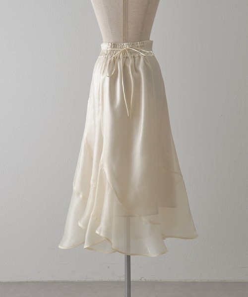 one after another NICE CLAUP（ワンアフターアナザーナイスクラップ）の「バックリボンエスカルゴスカート（スカート・レディース・アイボリー/ベージュ/グレー系その他/ピンク・MEDIUM/SMALL）」の17枚目の写真