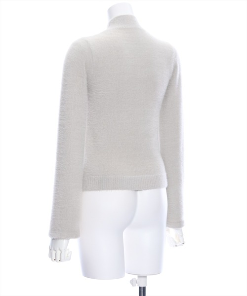 clear（クリア）の「フェザーベーシックインナーニット（ニット/セーター・レディース・オフホワイト/ピンクベージュ/ブラック/ライトグレー/グレイッシュベージュ・F）」の8枚目の写真