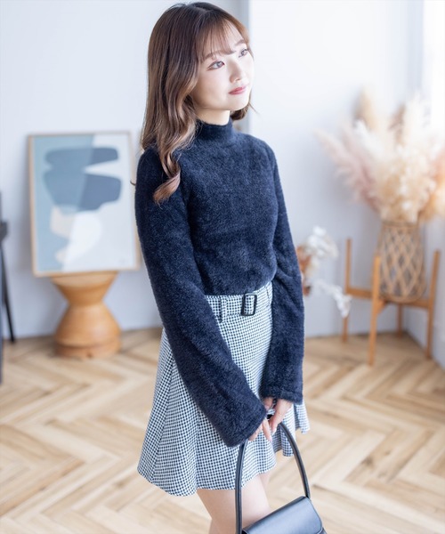 clear（クリア）の「フェザーベーシックインナーニット（ニット/セーター・レディース・オフホワイト/ピンクベージュ/ブラック/ライトグレー/グレイッシュベージュ・F）」の16枚目の写真