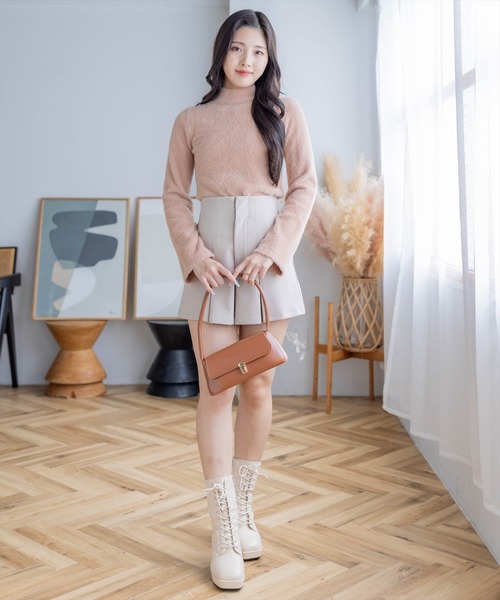 clear（クリア）の「フェザーベーシックインナーニット（ニット/セーター・レディース・オフホワイト/ピンクベージュ/ブラック/ライトグレー/グレイッシュベージュ・F）」の21枚目の写真