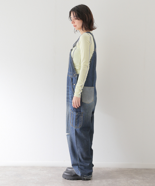 U by SPICK&SPAN（ユーバイスピックアンドスパン）の「【OneTeaSpoon/ワンティースプーン】 ROYALBLUE STATION ST OVERA（サロペット/オーバーオール・レディース・ブルー・FREE）」の12枚目の写真