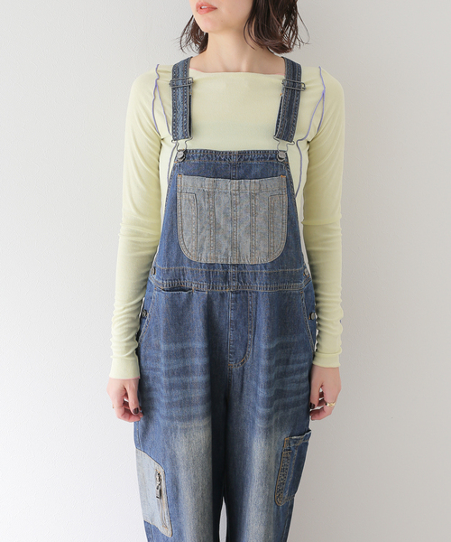 U by SPICK&SPAN（ユーバイスピックアンドスパン）の「【OneTeaSpoon/ワンティースプーン】 ROYALBLUE STATION ST OVERA（サロペット/オーバーオール・レディース・ブルー・FREE）」の10枚目の写真