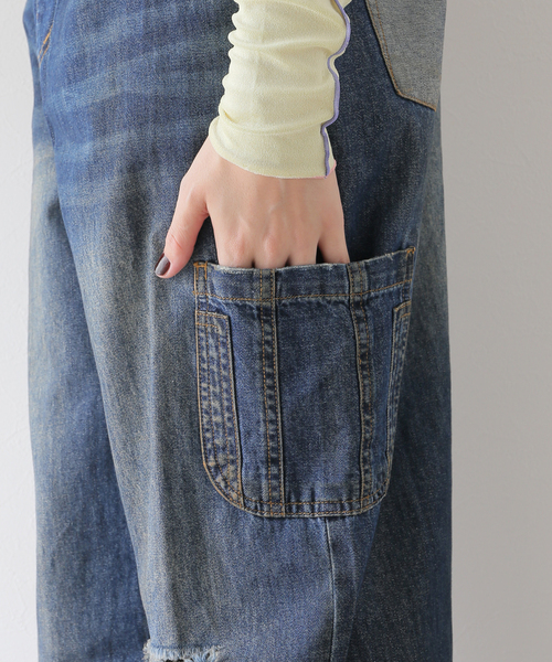 U by SPICK&SPAN（ユーバイスピックアンドスパン）の「【OneTeaSpoon/ワンティースプーン】 ROYALBLUE STATION ST OVERA（サロペット/オーバーオール・レディース・ブルー・FREE）」の7枚目の写真